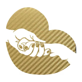 Samolepicí dekorace na vozidlo Pes 129 pravá packa v ruce (59 - 3D karbon zlatý) SAMOLEPKA NA AUTO, NÁLEPKA, FÓLIE, POLEP, TUNING, VLASTNÍ TEXT, TISK, AUTOSAMOLEPKY.cz, POLEPY, OBRÁZEK, LOGO, 3D STICKERS