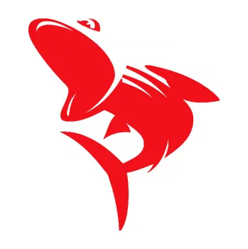 Polep vozidla SAMOLEPKA Ryba 016 levá (10 - červená) NA AUTO, NÁLEPKA, FÓLIE, POLEP, TUNING, VLASTNÍ TEXT, TISK, AUTOSAMOLEPKY.cz, POLEPY, OBRÁZEK, LOGO, SAMOLEPKY