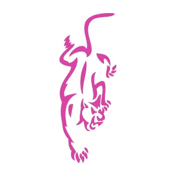 Polep vozidla SAMOLEPKA Panterka pravá (16 - růžová) NA AUTO, NÁLEPKA, FÓLIE, POLEP, TUNING, VLASTNÍ TEXT, TISK, AUTOSAMOLEPKY.cz, POLEPY, OBRÁZEK, LOGO, SAMOLEPKY