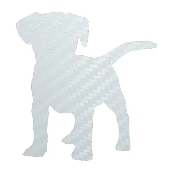 Polep vozidla SAMOLEPKA Pes 056 levá štěně (51 - 3D karbon bílý) NA AUTO, NÁLEPKA, FÓLIE, POLEP, TUNING, VLASTNÍ TEXT, TISK, AUTOSAMOLEPKY.cz, POLEPY, OBRÁZEK, LOGO, SAMOLEPKY