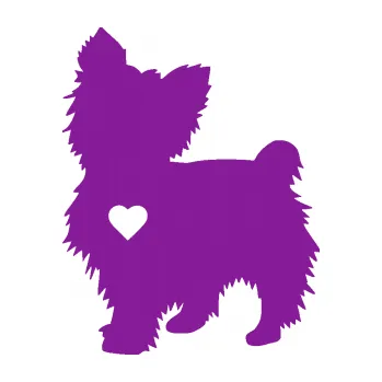 Polep vozidla SAMOLEPKA Pes 148 levá Jorkšírský teriér (14 - fialová) NA AUTO, NÁLEPKA, FÓLIE, POLEP, TUNING, VLASTNÍ TEXT, TISK, AUTOSAMOLEPKY.cz, POLEPY, OBRÁZEK, LOGO, SAMOLEPKY