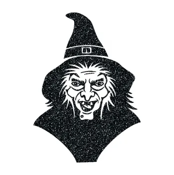 Samolepící dekorace SAMOLEPKA Čarodějnice 002 levá hlava s kloboukem (85 - Ultra Metalic černá) NA AUTO, NÁLEPKA, FÓLIE, POLEP, TUNING, VLASTNÍ TEXT, TISK, AUTOSAMOLEPKY.cz, POLEPY, OBRÁZEK, LOGO, SAMOLEPKY