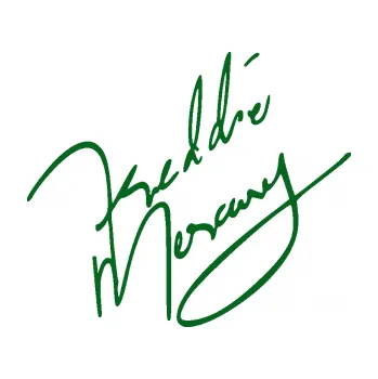 Samolepicí dekorace na vozidlo Fredie Mercury podpis (20 - tmavě zelená) SAMOLEPKA NA AUTO, NÁLEPKA, FÓLIE, POLEP, TUNING, VLASTNÍ TEXT, TISK, AUTOSAMOLEPKY.cz, POLEPY, OBRÁZEK, LOGO, 3D STICKERS