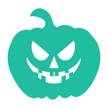 Samolepící dekorace SAMOLEPKA Halloween 015 levá dýně (25 - tyrkysová) NA AUTO, NÁLEPKA, FÓLIE, POLEP, TUNING, VLASTNÍ TEXT, TISK, AUTOSAMOLEPKY.cz, POLEPY, OBRÁZEK, LOGO, SAMOLEPKY