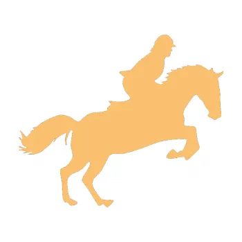 Samolepící dekorace Kůň 014 pravá skok s jezdcem (08 - béžová) SAMOLEPKA NA AUTO, NÁLEPKA, FÓLIE, POLEP, TUNING, VLASTNÍ TEXT, TISK, AUTOSAMOLEPKY.cz, POLEPY, OBRÁZEK, LOGO, 3D STICKERS