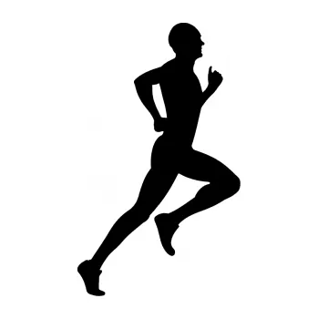 Polep vozidla Běžec 004 pravá (01 - černá) SAMOLEPKA NA AUTO, NÁLEPKA, FÓLIE, POLEP, TUNING, VLASTNÍ TEXT, TISK, AUTOSAMOLEPKY.cz, POLEPY, OBRÁZEK, LOGO, 3D STICKERS