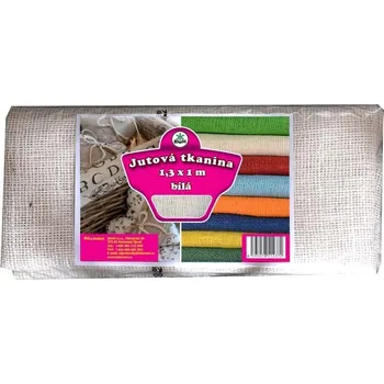 Stuha Jutová tkanina 1,3 x 1 m - bílá"