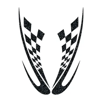 Polep vozidla SAMOLEPKA Kapota 005 šachovnice (85 - Ultra Metalic černá) NA AUTO, NÁLEPKA, FÓLIE, POLEP, TUNING, VLASTNÍ TEXT, TISK, AUTOSAMOLEPKY.cz, POLEPY, OBRÁZEK, LOGO, SAMOLEPKY