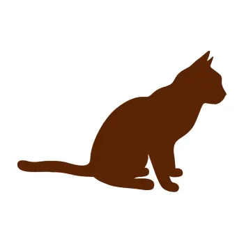 Samolepící dekorace SAMOLEPKA Kočka 008 pravá (15 - hnědá) NA AUTO, NÁLEPKA, FÓLIE, POLEP, TUNING, VLASTNÍ TEXT, TISK, AUTOSAMOLEPKY.cz, POLEPY, OBRÁZEK, LOGO, SAMOLEPKY