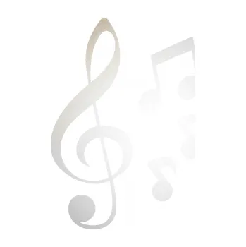 Samolepící dekorace SAMOLEPKA Music noty a houslový klíč 002 (82 - odrazková reflexní bílá) NA AUTO, NÁLEPKA, FÓLIE, POLEP, TUNING, VLASTNÍ TEXT, TISK, AUTOSAMOLEPKY.cz, POLEPY, OBRÁZEK, LOGO, SAMOLEPKY
