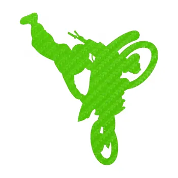 Samolepící dekorace SAMOLEPKA Motorka 032 pravá motokros freestyle (58 - 3D karbon zelený kawasaki) NA AUTO, NÁLEPKA, FÓLIE, POLEP, TUNING, VLASTNÍ TEXT, TISK, AUTOSAMOLEPKY.cz, POLEPY, OBRÁZEK, LOGO, SAMOLEPKY