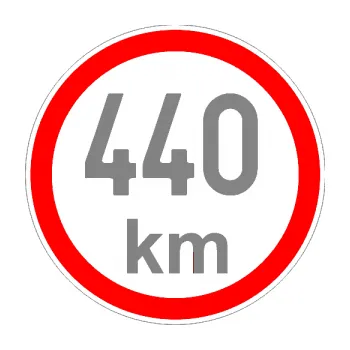 samolepka Maximální rychlost 440km - nejvyšší konstrukční rychlost (17 - šedá) SAMOLEPKA NA AUTO, NÁLEPKA, FÓLIE, POLEP, TUNING, VLASTNÍ TEXT, TISK, AUTOSAMOLEPKY.cz, POLEPY, OBRÁZEK, LOGO, 3D STICKERS