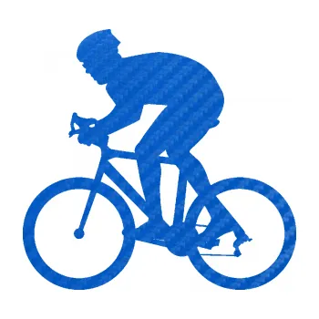 Polep vozidla SAMOLEPKA Cyklista 008 levá (57 - 3D karbon modrý) NA AUTO, NÁLEPKA, FÓLIE, POLEP, TUNING, VLASTNÍ TEXT, TISK, AUTOSAMOLEPKY.cz, POLEPY, OBRÁZEK, LOGO, SAMOLEPKY