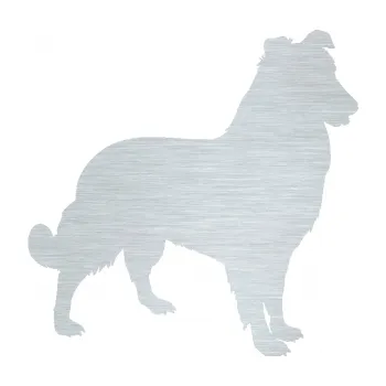 Polep vozidla SAMOLEPKA Pes 084 pravá Kolie (61 - škrábaný hliník) NA AUTO, NÁLEPKA, FÓLIE, POLEP, TUNING, VLASTNÍ TEXT, TISK, AUTOSAMOLEPKY.cz, POLEPY, OBRÁZEK, LOGO, SAMOLEPKY