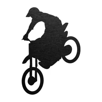 Samolepící dekorace SAMOLEPKA Motorka 016 levá motokros (63 - škrábaný kov černý) NA AUTO, NÁLEPKA, FÓLIE, POLEP, TUNING, VLASTNÍ TEXT, TISK, AUTOSAMOLEPKY.cz, POLEPY, OBRÁZEK, LOGO, SAMOLEPKY