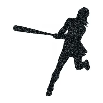 Samolepicí dekorace na vozidlo Baseball 020 levá hráčka (85 - Ultra Metalic černá) SAMOLEPKA NA AUTO, NÁLEPKA, FÓLIE, POLEP, TUNING, VLASTNÍ TEXT, TISK, AUTOSAMOLEPKY.cz, POLEPY, OBRÁZEK, LOGO, 3D STICKERS