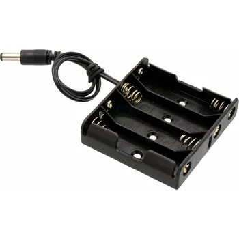 Elektronická stavebnice LaskaKit_cz Držák baterie 4xAA konektor 5,5x2,1mm