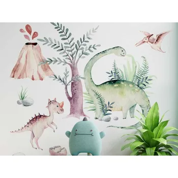 Samolepící dekorace DEKORACJAN Nálepka na zeď - Dinosauří dobrodružství