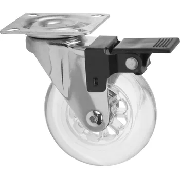 Onpira Průhledné nábytkové kolečko s brzdou Ø35-75 Průměr: 75 mm