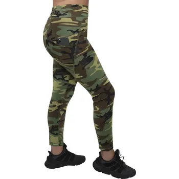 Dámské legíny ROTHCO Legíny dámské WORKOUT s kapsami WOODLAND velikost: XS