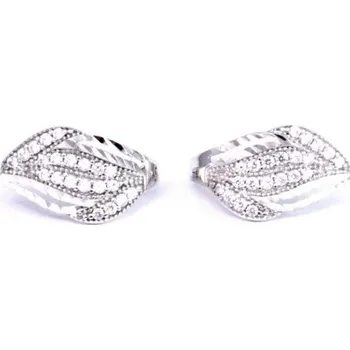 Náušnice Klasické náušnice se zirkony z bílého zlata