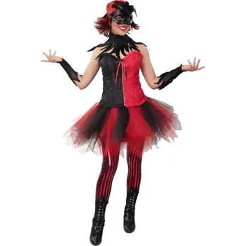 Karnevalový kostým Dámská TuTu sukně - Červeno černá L/XL