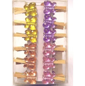 Železářství Kolíček barevný motýlek plastový - 36 ks