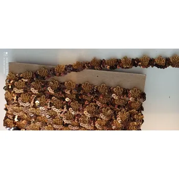 Dětské navlékací korálky fliry s korálky medovozlatá - 1m