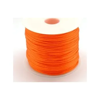 Korálek Saténová šňůra sytě oranžová 1,0mm (5m)