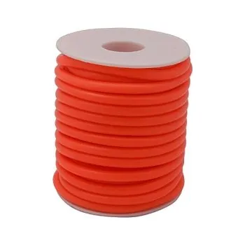 Korálek Gumová šňůra nepružná 3mm 1m oranžová