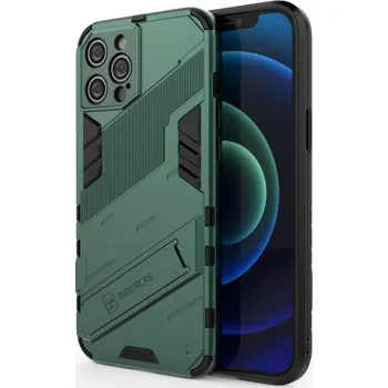 Pouzdro na mobilní telefon Odolný ochranný kryt se stojánkem pro iPhone 12 Pro Max - zelený