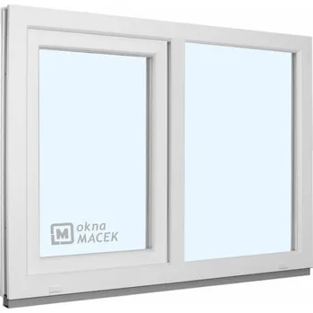 Okno Plastové okno - KNIPPING 70 AD, 1200x900 mm, FIX/OS, bílá Sklo: čiré + příslušenství a montážní materiál zdarma