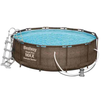 Bazén Bestway Steel Pro Rattan 56709 3,66 x 1 m + kartušová filtrace, schůdky