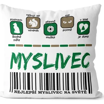 Dekorativní polštářek Polštář Myslivec 100% (Velikost: 40 x 40 cm)