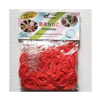 kreativní sada Gumičky na náramky Loom Bands "BANDZ" červené