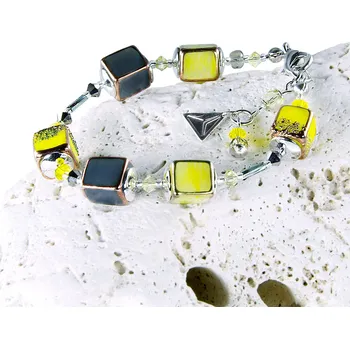 Náramek Lampglas Náramek Bright Day z perel Lampglas