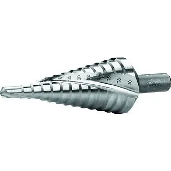 Vrták ZPS-FN Stupňovitý vrták se šroubovitou drážkou - ZPS, HSS Rozměr: 4,6,8,10,12,14,16,18,20 HSS