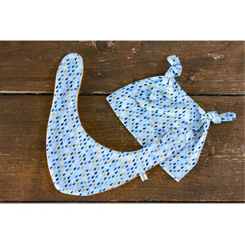 Kojenecká čepice Ušatá čepička - kapky, Katka Černá