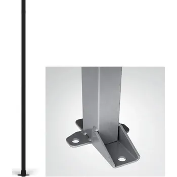 Plot Nosný sloupek pro ochrannou mříž, výška 1400 mm, profil 60x40 mm, barva černá
