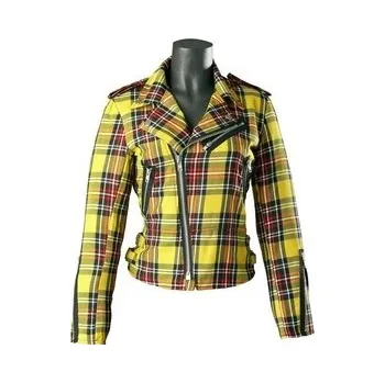 Dámská casual bunda Punková bunda dámská žlutá křivák