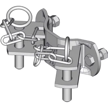 Příslušenství pro plot Půl objímka na stájový sloupek Octagonal Ø 76mm + L pant