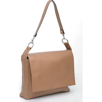 Kabelka Triton Kožená ručně šitá kabelka JANA - česká výroba; béžová