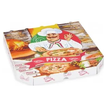 Jednorázové nádobí Krabice na pizzu z vlnité lepenky (PAP) 30 x 30 x 3 cm 72030