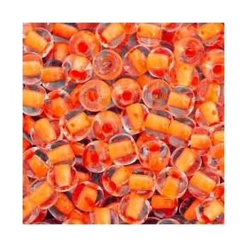 Dětské navlékací korálky Rokajl 6/0 neon oranžový průtah