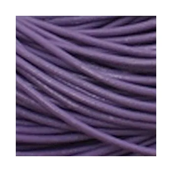 Dětské navlékací korálky Kůže kulatá 3mm fialová 1m