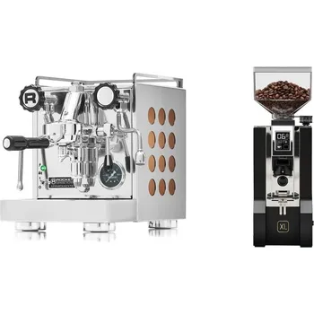 Příprava kávy Rocket Espresso Appartamento, copper + Eureka Mignon XL, CR…