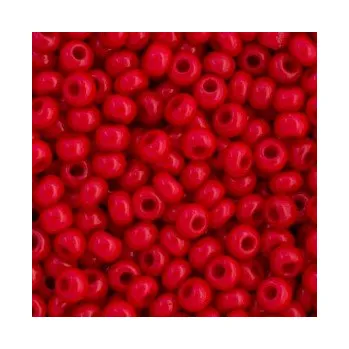 Dětské navlékací korálky Rokajl 7/0 červené