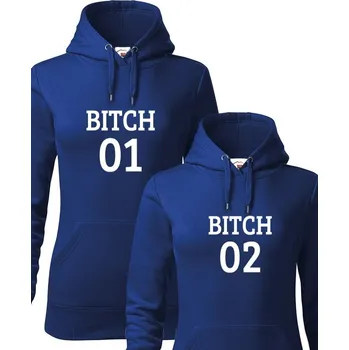 Dámská mikina Dámská/Dětská mikina BFF Bitch 2, Barva Modrá, Canvas Dvě dámské mikiny, Velikost 1 S, Velikost 2 146-152 Bezvatriko.cz 0520