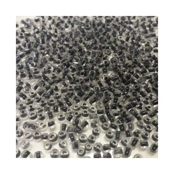 Dětské navlékací korálky Rokajl 8/0 tmavě šedý průtah