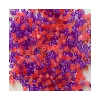 Dětské navlékací korálky Rokajl preciosa 1. jakost fialovorůžový mix